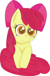 Size: 991x1509 | Tagged: safe, artist:rinnythepony, derpibooru import, apple bloom, adorabloom, cute, simple background, solo, transparent background