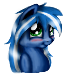 Size: 519x546 | Tagged: safe, artist:kotelen, derpibooru import, oc, oc only, earth pony, pony, blue, gift art, solo