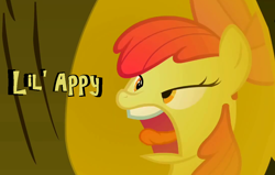 Size: 1090x692 | Tagged: safe, derpibooru import, edit, edited screencap, screencap, apple bloom, the cutie pox, female, image macro, meme, open mouth, solo