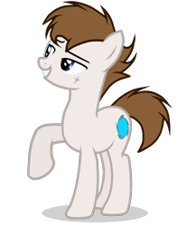 Size: 3400x4100 | Tagged: safe, artist:rsa.fim, derpibooru import, oc, oc only, oc:crash bash, earth pony, pony, blue eyes, mexican, scar, short tail, solo, strong pony