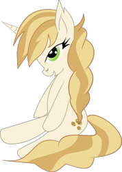 Size: 571x801 | Tagged: safe, artist:rainbowtashie, derpibooru import, sweet biscuit, bedroom eyes, cookie suprise, inkscape, ponyscape, simple background, sitting, solo, transparent background, vector, waifu