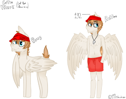 Size: 2424x1896 | Tagged: safe, artist:m-ikochan, derpibooru exclusive, derpibooru import, oc, oc only, oc:lucas, anthro, pegasus, pony, unguligrade anthro, anthro ponidox, anthro with ponies, hands in pockets, lifeguard, simple background, transparent background, visor