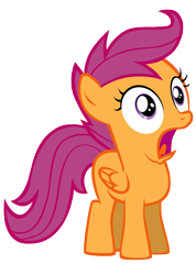 Size: 6000x8406 | Tagged: safe, artist:togekisspika35, derpibooru import, scootaloo, .psd available, absurd resolution, open mouth, shocked, simple background, solo, transparent background, vector