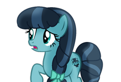 Size: 900x613 | Tagged: safe, artist:t-mack56, derpibooru import, mesosoma, thorax, changeling, pony, the times they are a changeling, base used, bow, briar crystal, crystal hoof, disguise, disguised changeling, female, hair bow, mare, open mouth, raised hoof, rule 63, simple background, solo, transparent background