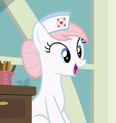 Size: 381x402 | Tagged: safe, screencap, nurse redheart, pony, a flurry of emotions, solo