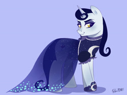 Size: 2592x1944 | Tagged: safe, artist:felczipony, derpibooru import, moonlight raven, pony, unicorn, female, mare, over the moon, simple background, solo