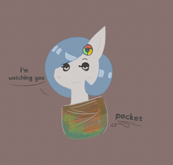 Size: 900x859 | Tagged: safe, artist:jodi sli, derpibooru import, oc, oc only, oc:google chrome, looking at you, pocket, pocket pony, simple background, solo