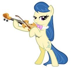 Size: 2855x2681 | Tagged: safe, artist:omnio2006, derpibooru import, fiddlesticks, mare do well, pony, apple family member, musical instrument, simple background, solo, transparent background, vector, violin