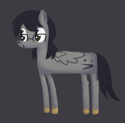 Size: 706x696 | Tagged: safe, artist:enma-darei, derpibooru import, oc, oc only, oc:mortimer hooves, pegasus, pony, glasses, male, simple background, solo, stallion