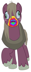 Size: 1053x2425 | Tagged: safe, artist:sketchmcreations, derpibooru import, big macintosh, earth pony, pony, 28 pranks later, betrayal, cookie zombie, derp, hypocrisy, male, raised hoof, simple background, solo, stallion, traitor, transparent background, vector