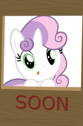 Size: 3000x4536 | Tagged: safe, artist:sollace, derpibooru exclusive, derpibooru import, sweetie belle, pony, cute, simple background, solo, soon, tongue out, transparent background, vector