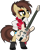 Size: 1182x1495 | Tagged: safe, artist:lightningbolt, derpibooru exclusive, derpibooru import, earth pony, pony, .svg available, a fever you can't sweat out, bipedal, clothes, femboy, flower, guitar, makeup, male, panic! at the disco, ponified, rose, ryan ross, shoes, simple background, socks, solo, stallion, svg, transparent background, vector, vest