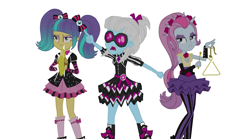 Size: 1024x571 | Tagged: safe, artist:vicky181, derpibooru import, photo finish, pixel pizazz, violet blurr, equestria girls, the snapshots