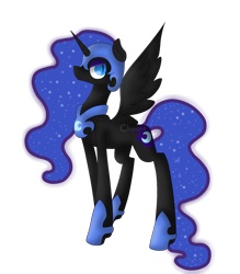 Size: 1400x1600 | Tagged: safe, artist:queenchoopie, derpibooru import, nightmare moon, alicorn, pony, black coat, female, mare, simple background, solo, transparent background