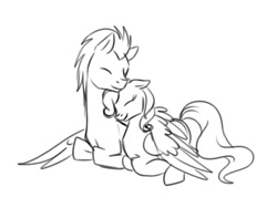 Size: 1200x900 | Tagged: safe, artist:28gooddays, derpibooru import, pegasus, pony, pair, sketch