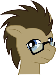 Size: 2221x2996 | Tagged: safe, artist:thejbw, derpibooru import, doctor whooves, earth pony, pony, glasses, looking at you, simple background, solo, transparent background