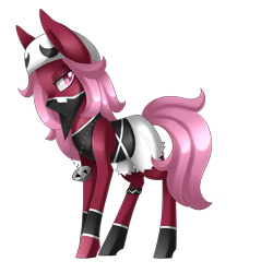 Size: 2378x2491 | Tagged: safe, artist:scarlet-spectrum, derpibooru import, bandana, clothes, crossover, jewelry, necklace, nintendo, pendant, pokémon, pokémon sun and moon, ponified, simple background, solo, team skull, transparent background