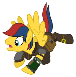 Size: 3826x3894 | Tagged: safe, artist:marioaddict, derpibooru exclusive, derpibooru import, edit, oc, oc only, oc:canvas, pegasus, pony, fallout equestria, fallout equestria: spectrum, pipbuck, simple background, solo, transparent background, vector, vector edit