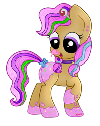 Size: 799x1002 | Tagged: safe, artist:applefritta, derpibooru import, oc, oc only, earth pony, pony, food, simple background, solo, sprinkles, transparent background