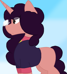 Size: 765x842 | Tagged: safe, artist:junetheicecat, derpibooru import, butterfly, butterfly on nose, insect on nose, ponified, solo, steven universe, stevonnie