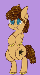 Size: 515x960 | Tagged: safe, artist:hedgehog-plant, derpibooru import, oc, oc only, oc:catnap, earth pony, pony, bipedal, simple background, solo, unshorn fetlocks