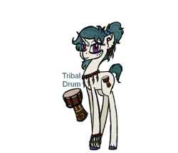 Size: 1000x860 | Tagged: safe, artist:magicandmysterygal, derpibooru import, oc, oc only, oc:tribal drum, pony, unicorn, bracelet, coat markings, ear piercing, earring, female, jewelry, magical lesbian spawn, mare, necklace, offspring, parent:octavia melody, parent:vinyl scratch, parents:scratchtavia, piercing, simple background, solo, transparent background, unshorn fetlocks