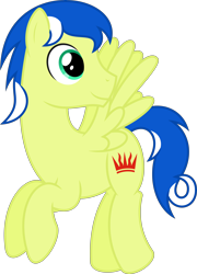 Size: 6400x8903 | Tagged: safe, artist:parclytaxel, derpibooru import, oc, oc only, oc:robinson college, pegasus, pony, .svg available, absurd resolution, canterbridge, cutie mark, flying, male, ponified, pun, simple background, smiling, solo, stallion, transparent background, university of cambridge, vector, visual pun