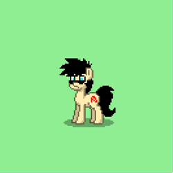 Size: 400x400 | Tagged: safe, derpibooru import, pony, necro (rapper), ponified, pony town, simple background