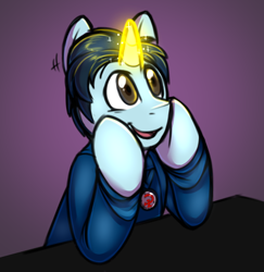 Size: 466x480 | Tagged: safe, artist:deyogee, anton mordrid, clothes, doctor mordrid, magic, ponified, solo