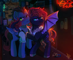 Size: 1200x1000 | Tagged: safe, artist:asianpony, derpibooru import, oc, oc only, bat pony, pony, clothes, night