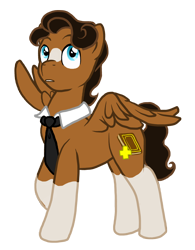 Size: 2192x2817 | Tagged: artist needed, safe, oc, oc only, oc:trig silver, pegasus, pony, 2017 community collab, coat markings, derpibooru community collaboration, looking up, male, necktie, simple background, solo, spread wings, stallion, standing, transparent background