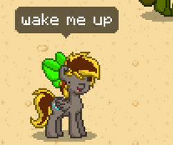 Size: 414x348 | Tagged: safe, derpibooru import, oc, oc only, oc:dragy, bring me to life, evanescence, pony town, song reference, wake me up inside