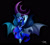 Size: 800x719 | Tagged: safe, artist:ii-art, derpibooru import, nightmare moon, alicorn, pony, black background, bust, shirt design, solo