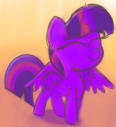 Size: 2028x2225 | Tagged: safe, artist:pastelhorses, twilight sparkle, twilight sparkle (alicorn), alicorn, pony, eyes closed, solo