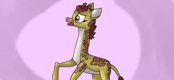 Size: 1006x467 | Tagged: safe, artist:mojo1985, clementine, giraffe, fluttershy leans in, solo