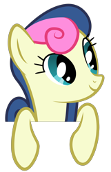 Size: 5000x7743 | Tagged: safe, artist:craftybrony, derpibooru import, bon bon, sweetie drops, .ai available, absurd resolution, peeking, simple background, smiling, solo, transparent background, vector