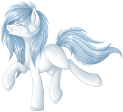 Size: 1600x1448 | Tagged: safe, artist:tinuleaf, oc, oc only, oc:serenity, earth pony, pony, eyes closed, signature, simple background, solo, transparent background, white