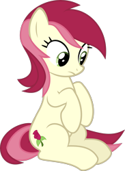 Size: 3000x4109 | Tagged: safe, artist:sollace, roseluck, pony, parental glideance, the washouts (episode), .svg available, absurd resolution, simple background, sitting, solo, transparent background, vector