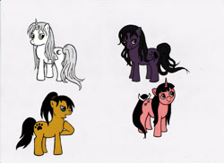 Size: 1750x1275 | Tagged: safe, artist:bloo-d-emon, derpibooru import, inuyasha, kikyo, koga, naraku, ponified, sesshoumaru