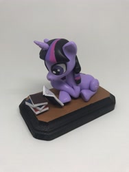 Size: 3024x4032 | Tagged: safe, artist:cadmiumcrab, twilight sparkle, absurd resolution, book, bookhorse, irl, photo, reading, sculpture, solo, that pony sure does love books, traditional art