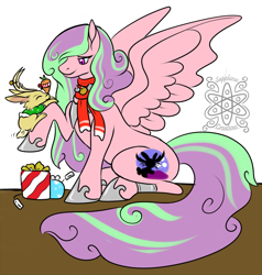 Size: 1300x1367 | Tagged: safe, artist:sapphirus, oc, oc only, pegasus, pony, commission, female, jackalope, mare, solo