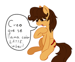 Size: 500x413 | Tagged: safe, derpibooru import, oc, oc only, oc:maría teresa de los ponyos paguetti, spanish, translated in the comments