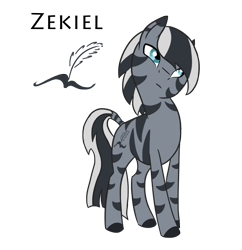 Size: 1372x1417 | Tagged: safe, artist:torusthescribe, oc, oc only, oc:zekiel, zebra, male, simple background, solo, stallion, transparent background