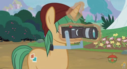 Size: 844x462 | Tagged: safe, screencap, snapshot, pony, forever filly, camera, solo