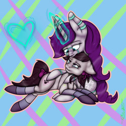 Size: 1024x1024 | Tagged: safe, artist:littlekissette, derpibooru import, oc, oc only, pony, robot, robot pony, comforting, crying, female, mother and child, mother and daughter, parent and child