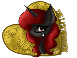 Size: 1600x1200 | Tagged: safe, artist:lovelydreams14, derpibooru import, oc, oc only, oc:curse word, bust, jewelry, pendant, portrait