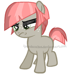 Size: 423x469 | Tagged: safe, artist:ipandacakes, oc, oc only, oc:pixie cut, pony, female, filly, offspring, parent:babs seed, parent:snips, simple background, solo, transparent background, watermark