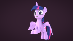 Size: 1920x1080 | Tagged: safe, artist:calliegreen, twilight sparkle, twilight sparkle (alicorn), alicorn, pony, 3d, blender, rearing, simple background, solo