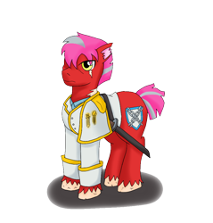 Size: 860x900 | Tagged: safe, artist:jolliapplegirl, derpibooru import, oc, oc only, earth pony, pony, insurgency; fall of an empire, lieutenant, male, scar, solo, stallion