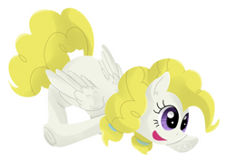 Size: 2156x1532 | Tagged: safe, artist:ruushiicz, surprise, g1, flying, g1 to g4, generation leap, hair tie, solo, underhoof